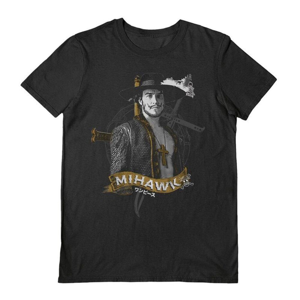 One Piece Unisex Adult Dracule Mihawk T-Shirt / Black